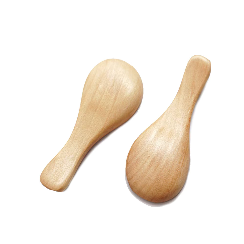 Mini Holzlöffel für Baby & Küche | Kurzer Griff | Naturholz & Wiederverwendbar