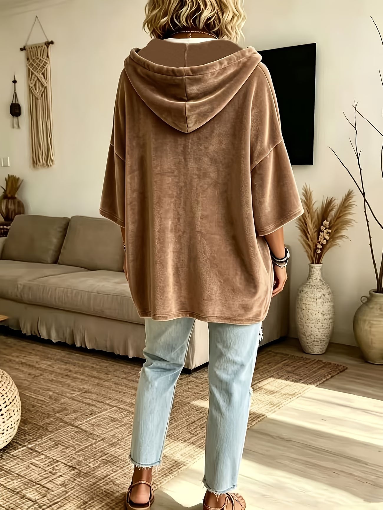 Missina – Luxuriöser Übergröße-Kapuzenpullover Aus Velours