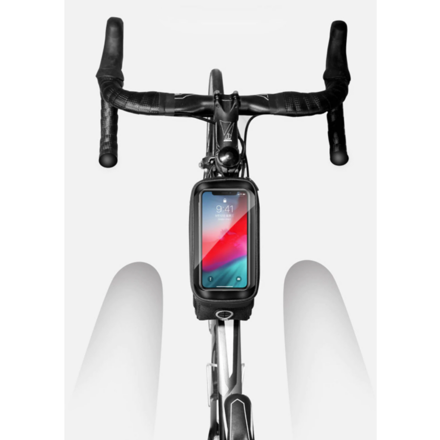 Fahrrad-Rahmentasche mit Touchscreen-Fenster