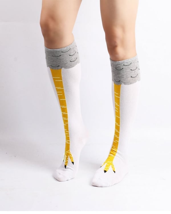 1+1 GRATIS | Chicken Legs Socken – Lustige Winter-Overknee-Socken