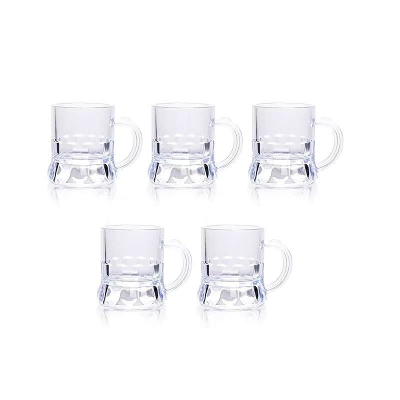 Mini Bierkrug-Set | Stapelbares Griffdesign | 30 ml Fassungsvermögen | Partybereit