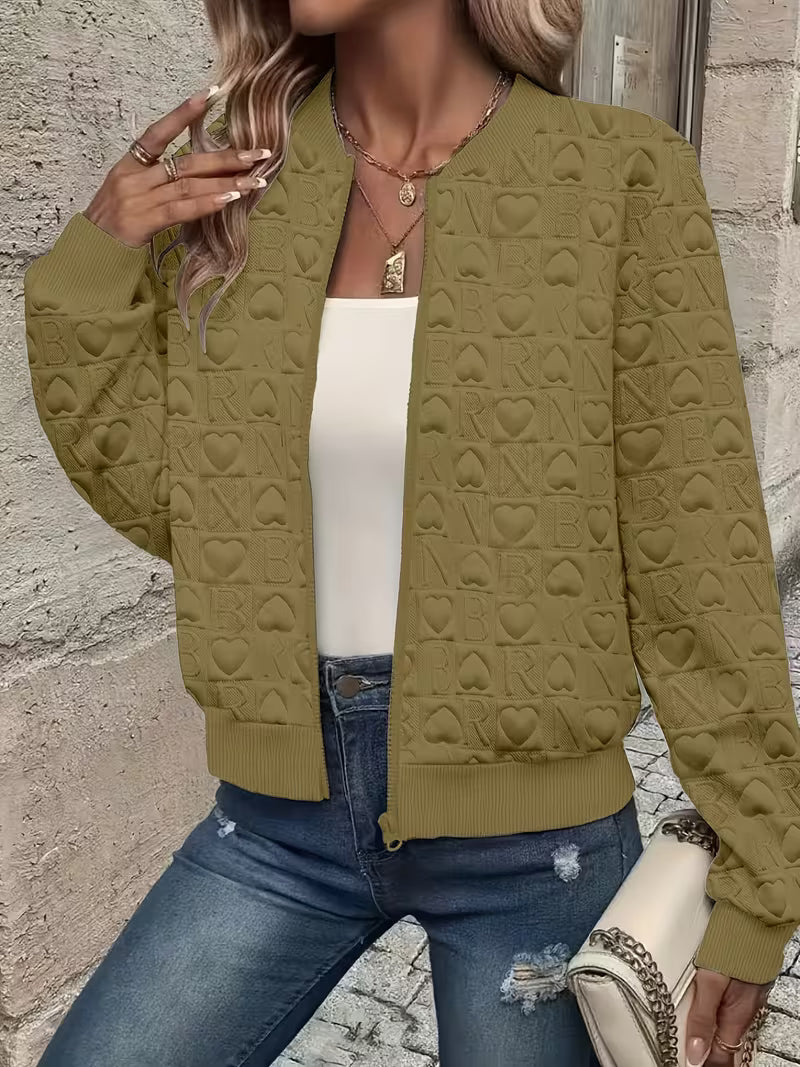 Lojina – Jacke MIT Reißverschluss Und Geprägtem Herzmuster