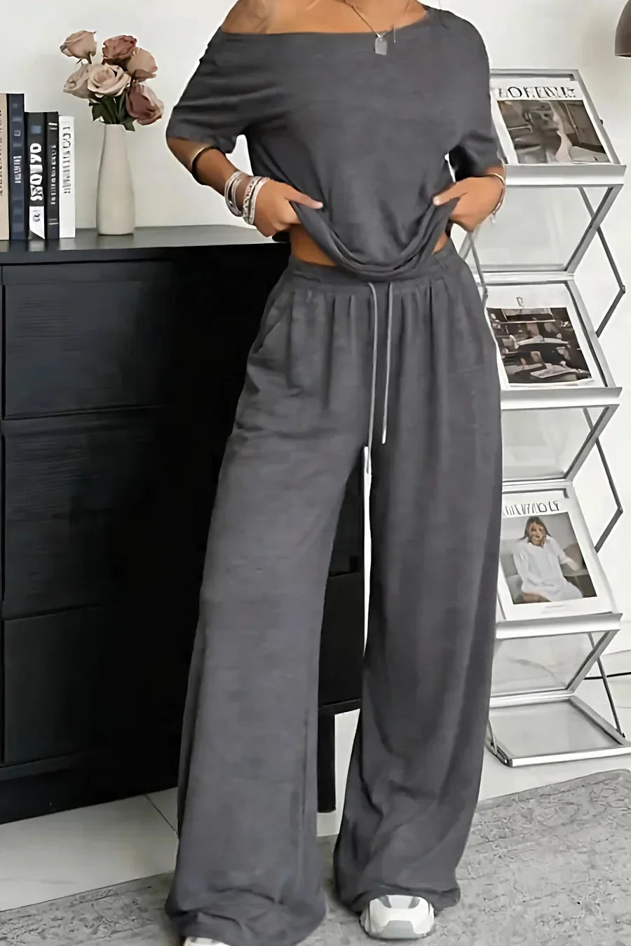 Khairina – Zweiteiliges Satz Mit Schulterfreiem Ausschnitt