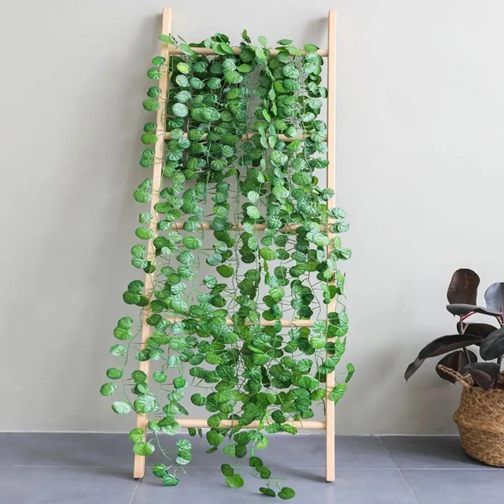 GreenAura Künstlicher Efeuranke | 2 m Hängende Girlande | Seidenblätter für Wand- und Wohnkultur