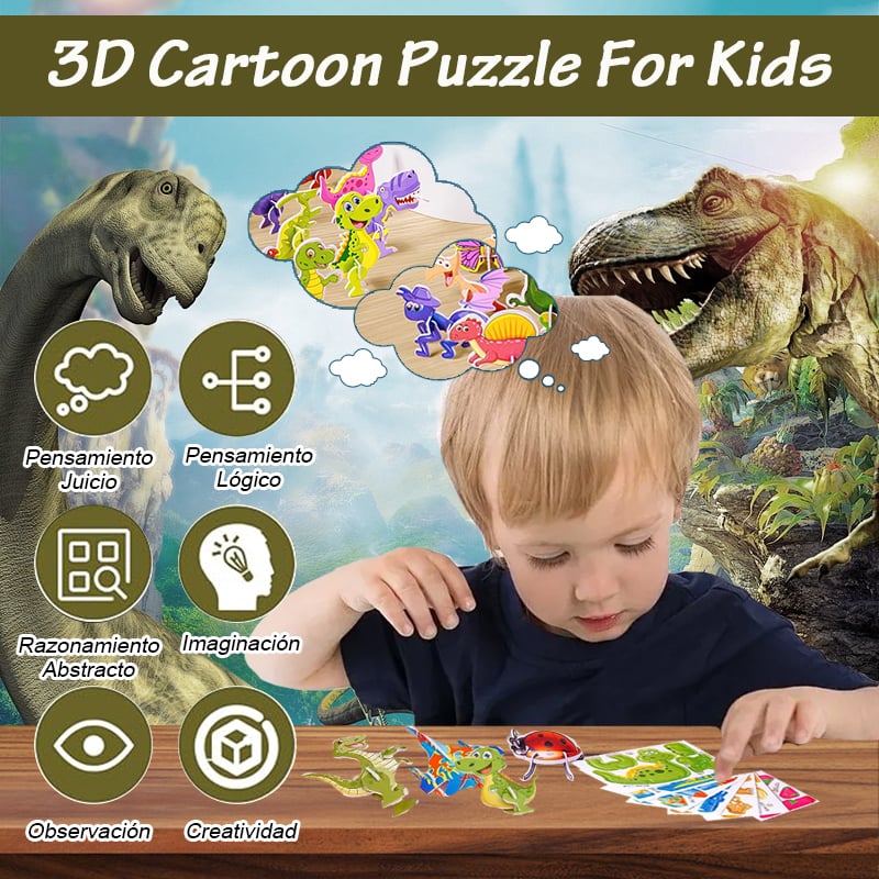 ImagiBuild – 3D Lernpuzzle-Set für Kinder (10er-Pack)