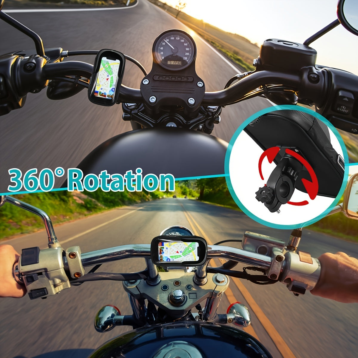 Handyhalter Fahrrad wasserdicht mit 360° Drehung