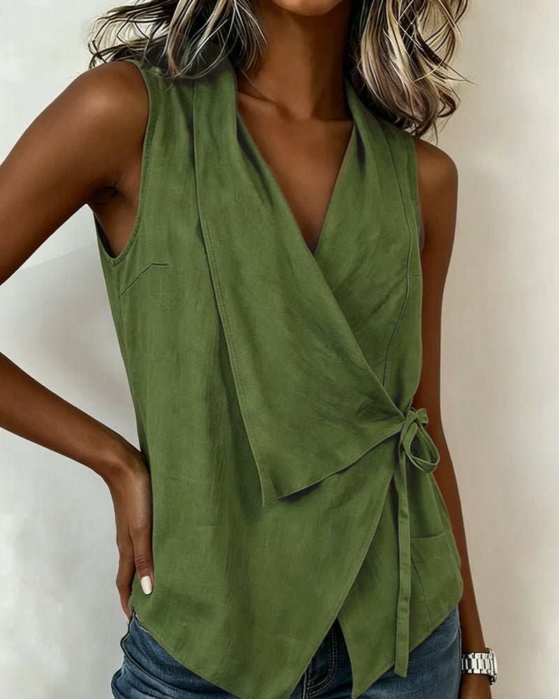 Anily – Schlichtes Wickel Tanktop