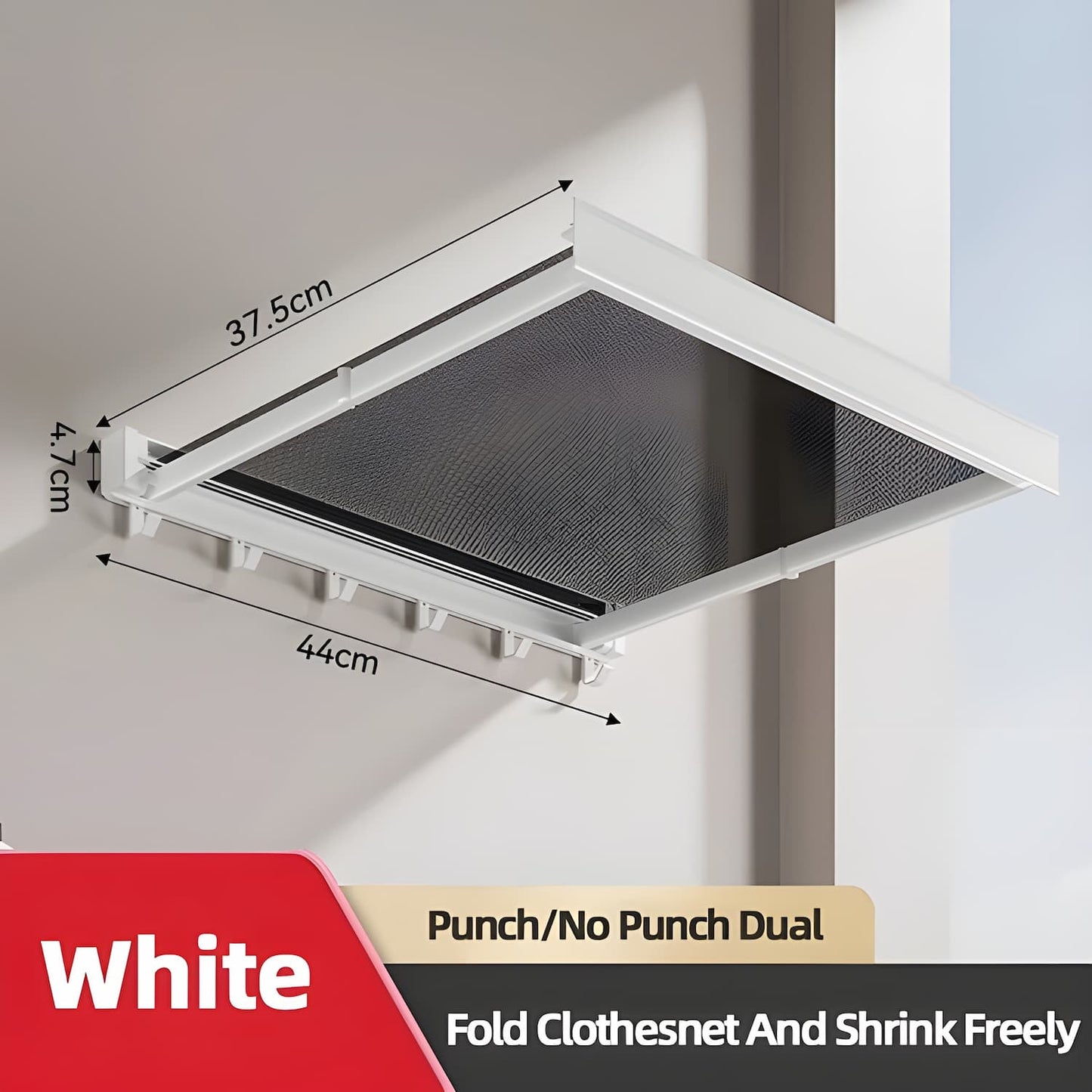 Husamana - Klappbares Wandregal für Wäsche – platzsparend mit doppeltem Trockenraum