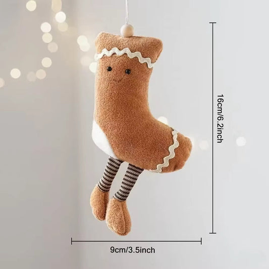 Weiche Baumwoll-Weihnachtsschmuck zum Aufhängen (gemischte Formen)