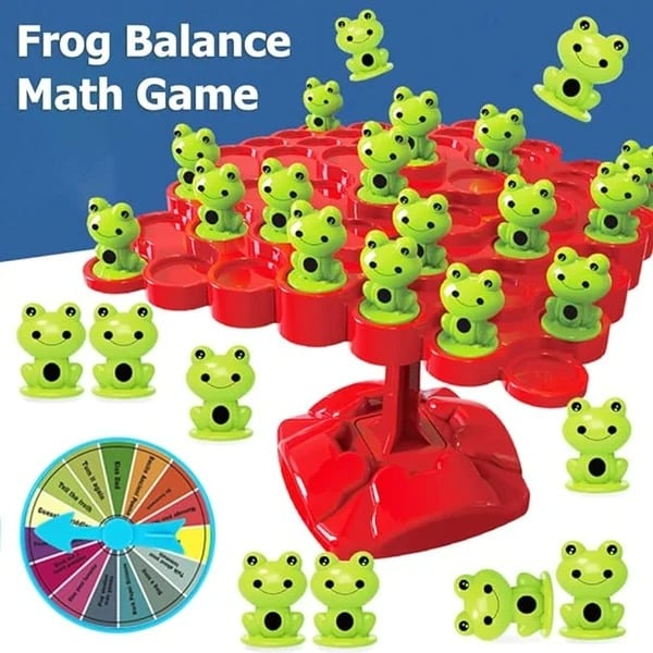 Gleichgewicht Frosch Spiel | Montessori Gleichgewichtsspiel | Lernspiel für Kinder & Erwachsene | Fördert Konzentration & Motorik