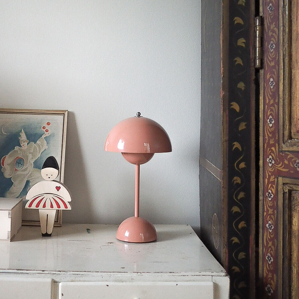 Kabellose LED-Tischlampe | Retro-Pilz-Design | Dimmbar per Touch | LumaShade