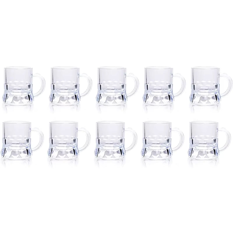 Mini Bierkrug-Set | Stapelbares Griffdesign | 30 ml Fassungsvermögen | Partybereit