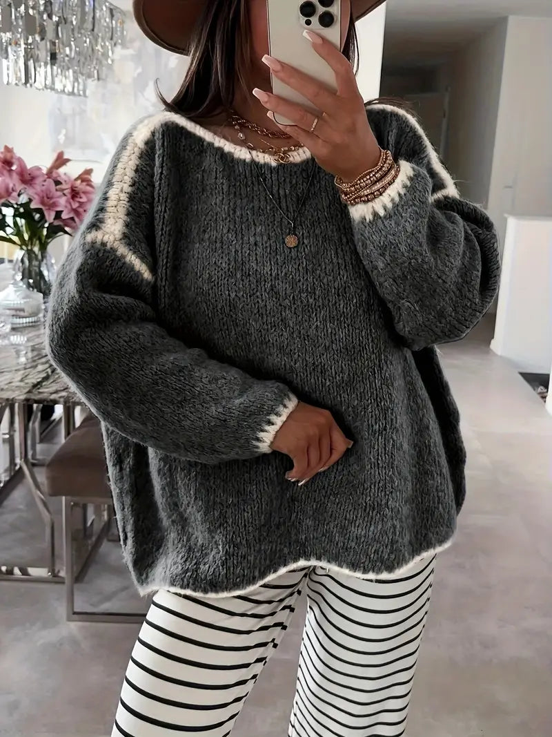 Usalda - Langärmeliger Strickpullover