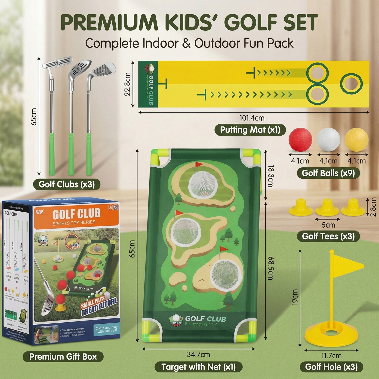 Mini-Golf-Set — Gemeinsam lachen, spielen und unvergessliche Familienmomente schaffen!