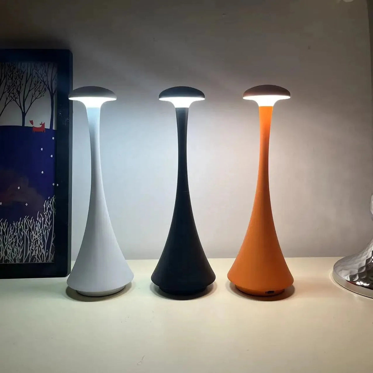 Touch-dimmbares wiederaufladbares Pilztischlampe