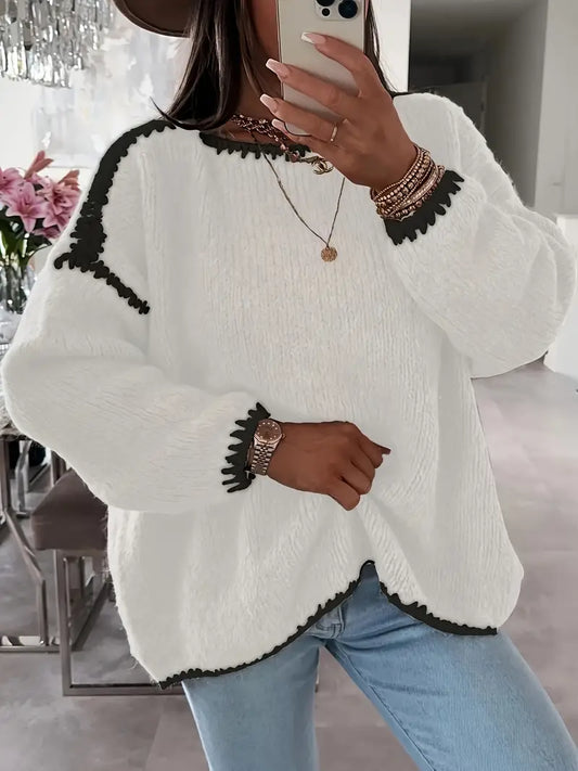 Usalda - Langärmeliger Strickpullover