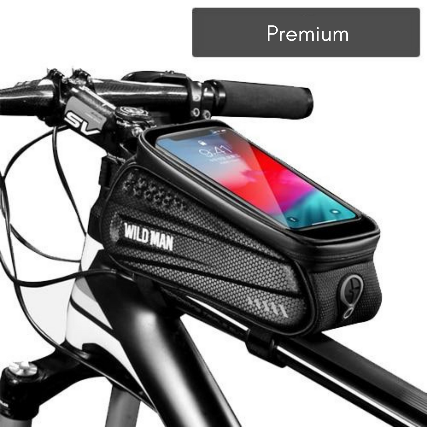 Fahrrad-Rahmentasche mit Touchscreen-Fenster
