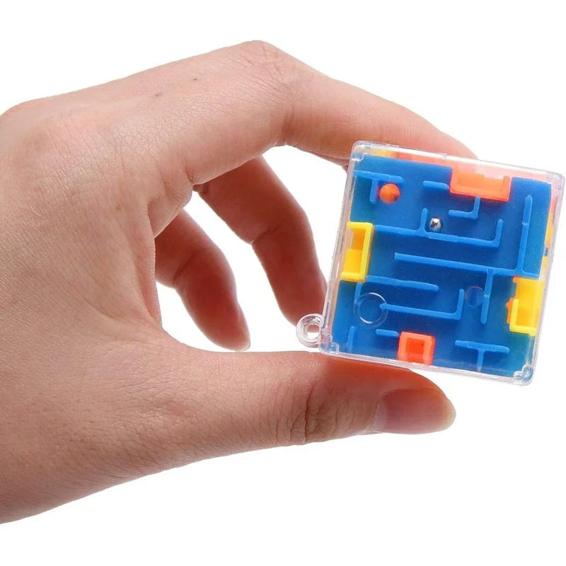 3D Labyrinth-Puzzlespielzeug für Kinder | Sechsseitiger Labyrinthwürfel | 4 cm Mini | Kognitive Entwicklung