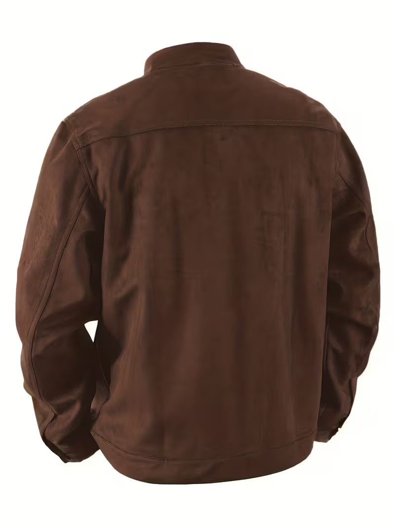 Jelil – Jacke in Wildlederoptik mit zwei Vordertaschen