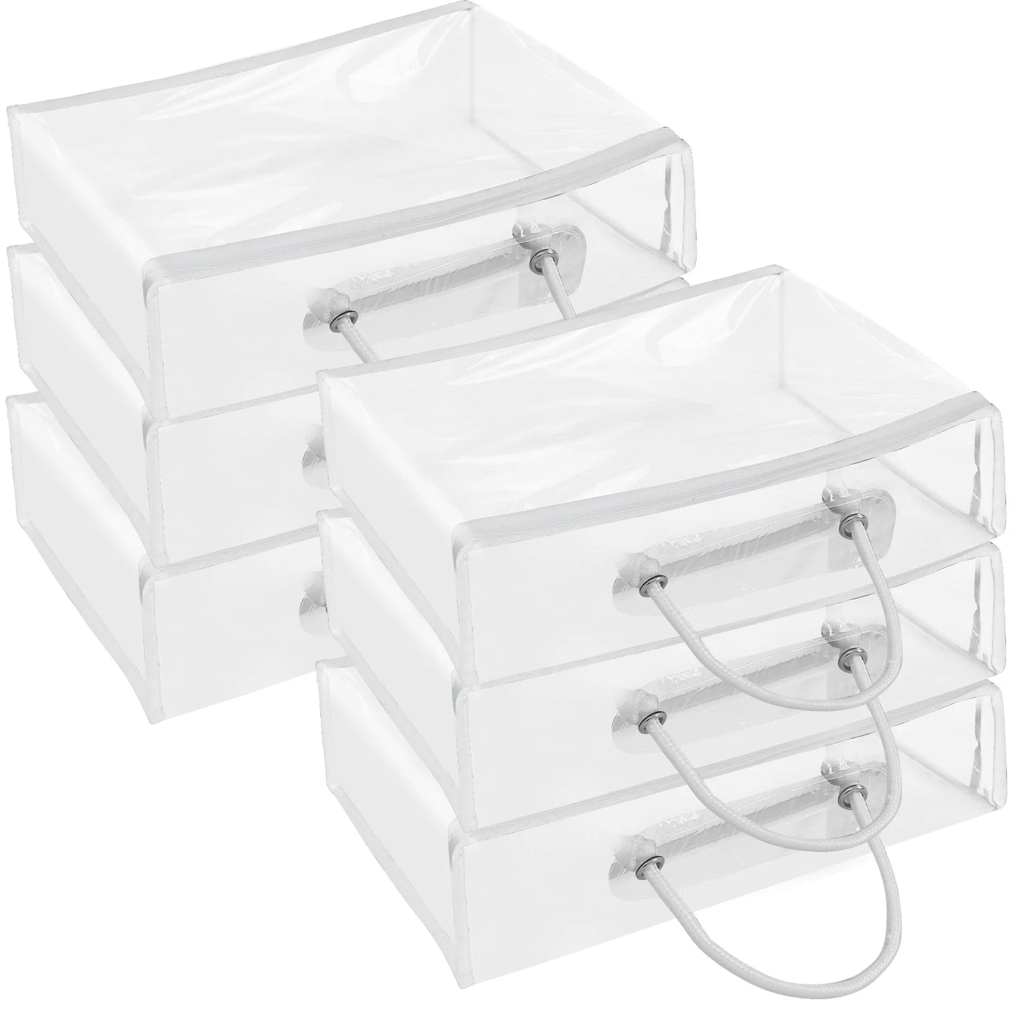 Ordinova 6-teiliges Aufbewahrungsbeutel-Set | Transparent, staubdicht & wasserdicht aus PVC | Organizer mit Reißverschluss | 40 x 30 x 10 cm