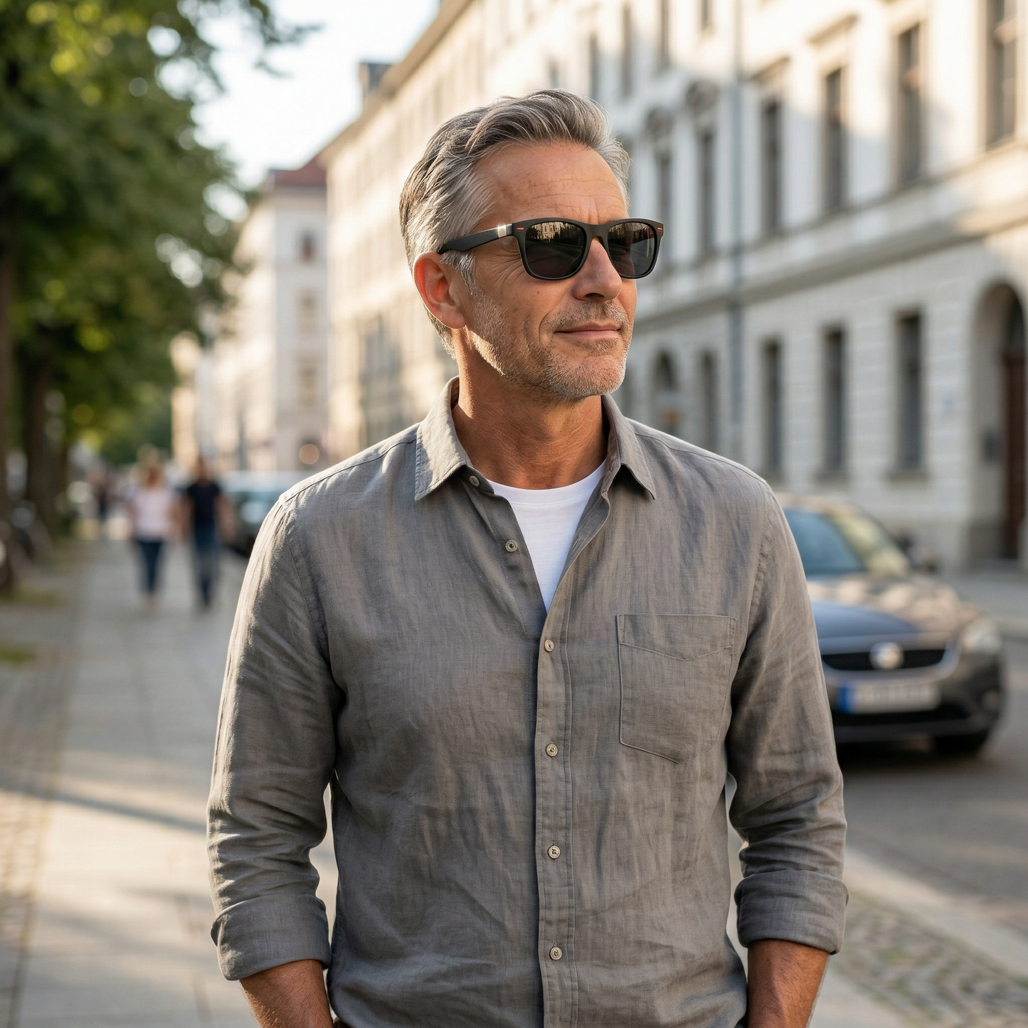 LuxFrame - Premium Sonnenbrille Mit Eckigem Rahmen