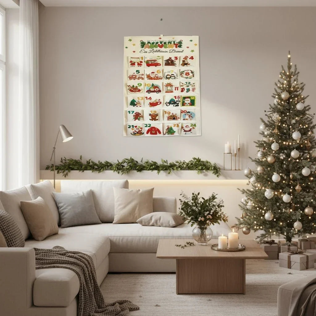 Adventskalender | Wiederverwendbarer Stoff | 24 Taschen