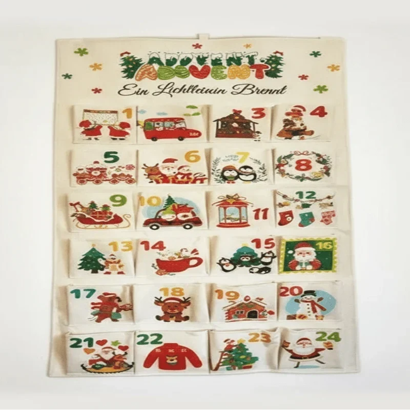 Adventskalender | Wiederverwendbarer Stoff | 24 Taschen