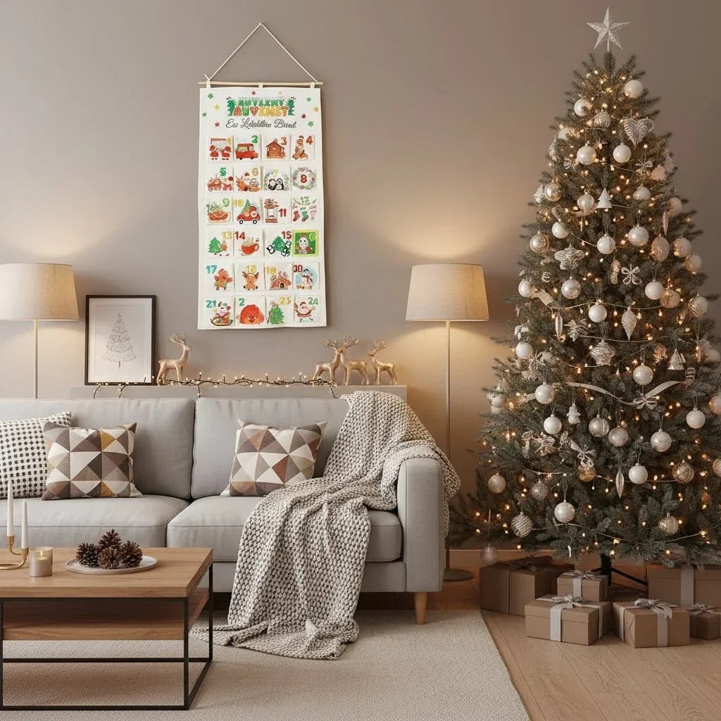 Stoff-Adventskalender | 24 Fächer | Wiederverwendbar