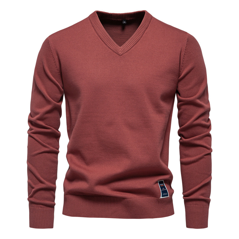 Trystan | Klassischer V-Ausschnitt Pullover – Einfach und Elegant