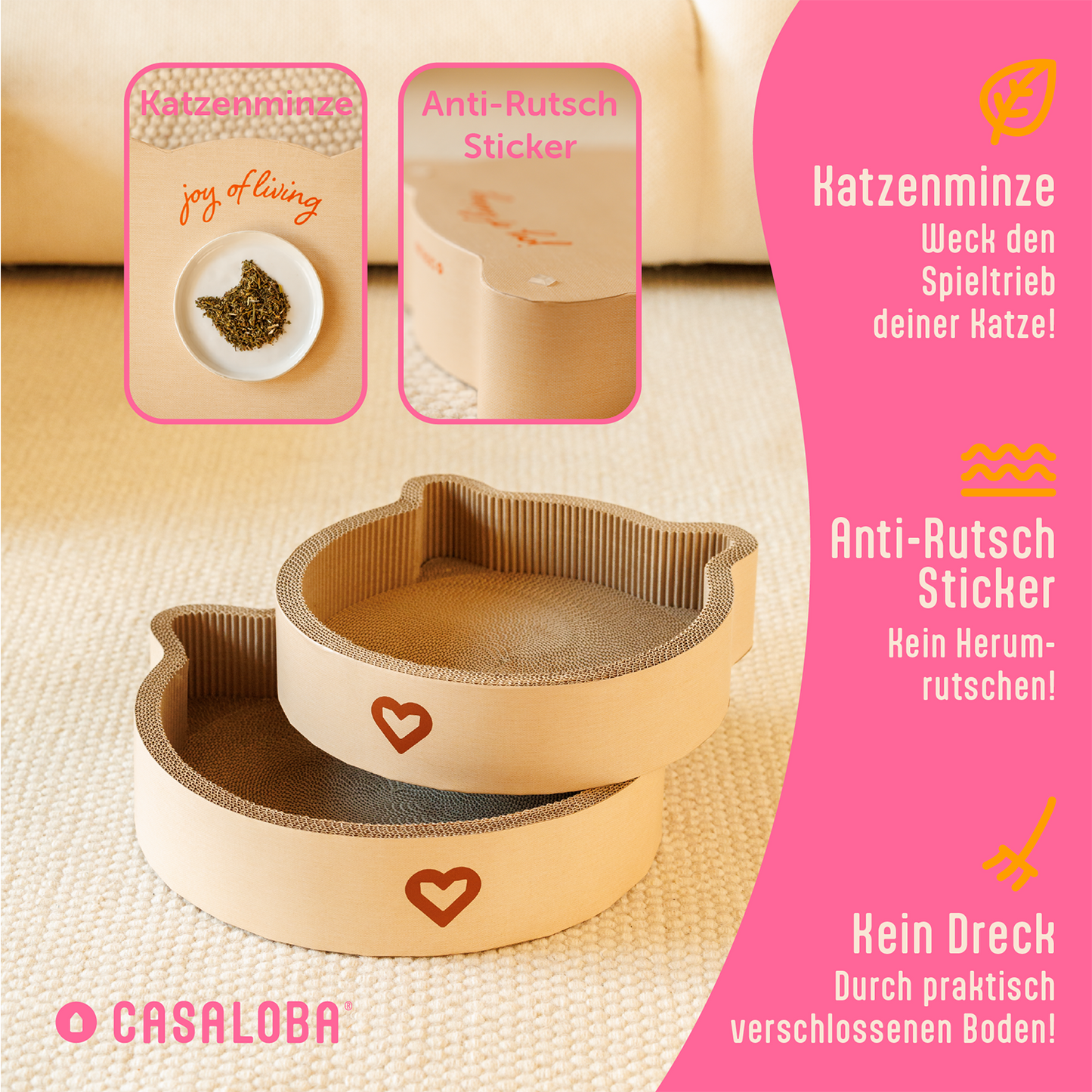 Katzenkratzbett | Kratzen, Schlafen & Spielen