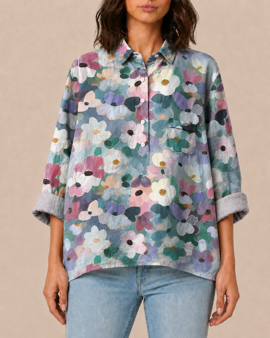 Tatum | Bluse mit Künstlerprint