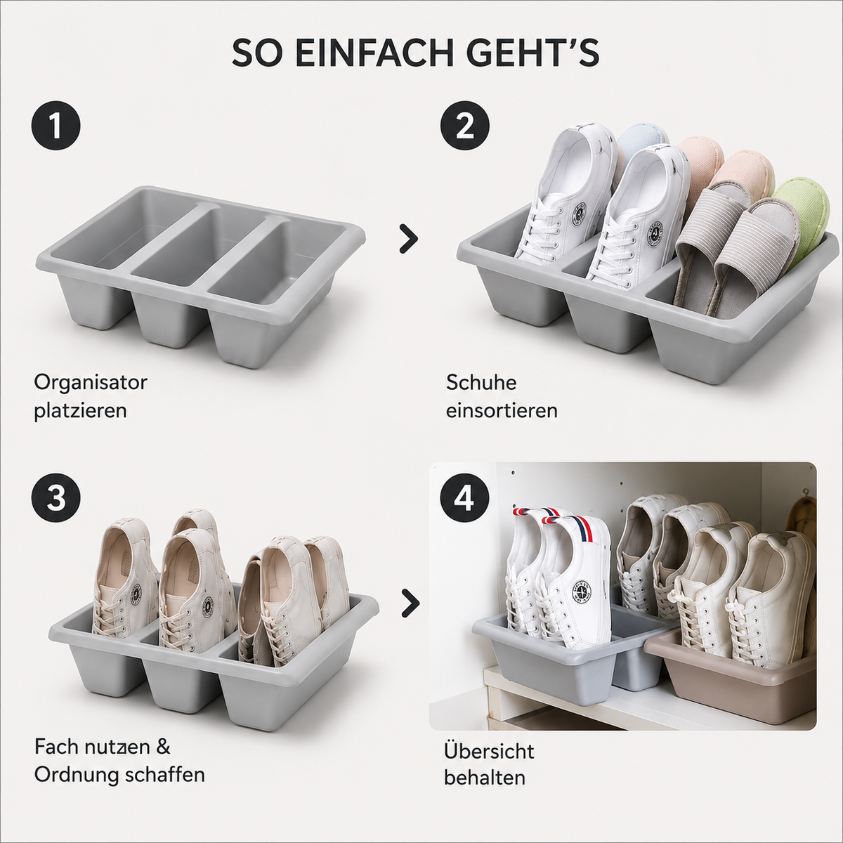 Vertikaler Schuhregal | Platzsparender Organizer | Werkzeuglose Montage | Wasserabweisende Oberfläche