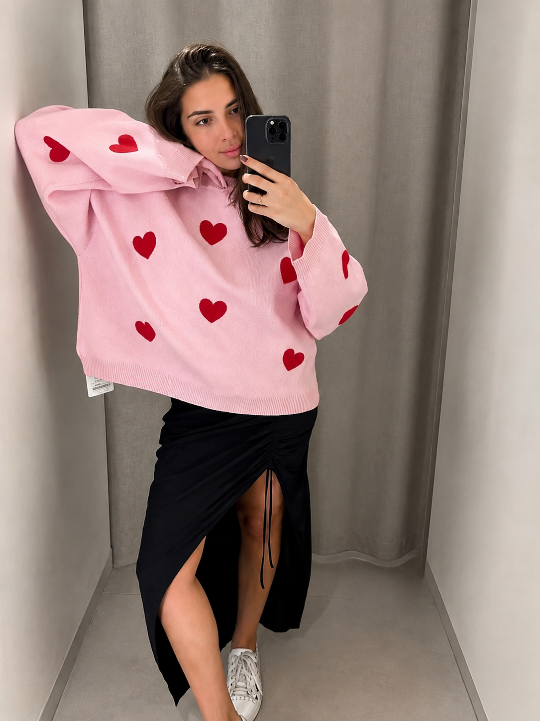 Amélie – Oversized Pullover mit Herz-Design