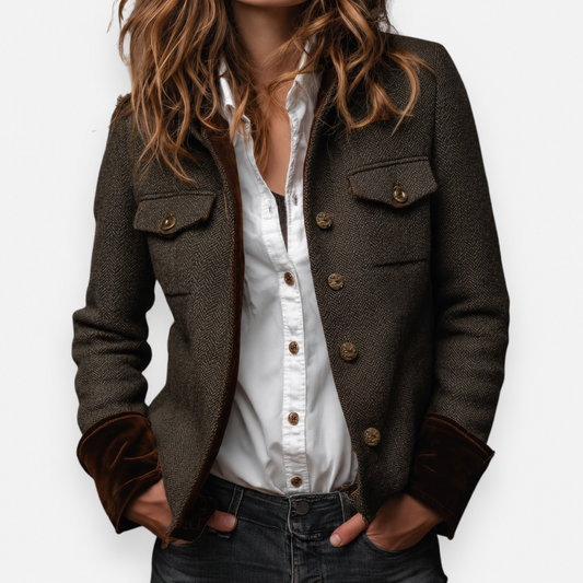 Raquel | Jacke zum Knöpfen mit Stehkragen