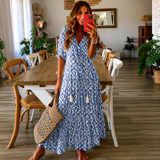Lamia – Stilvolles Boho Bauchbedeckendes Maxikleid
