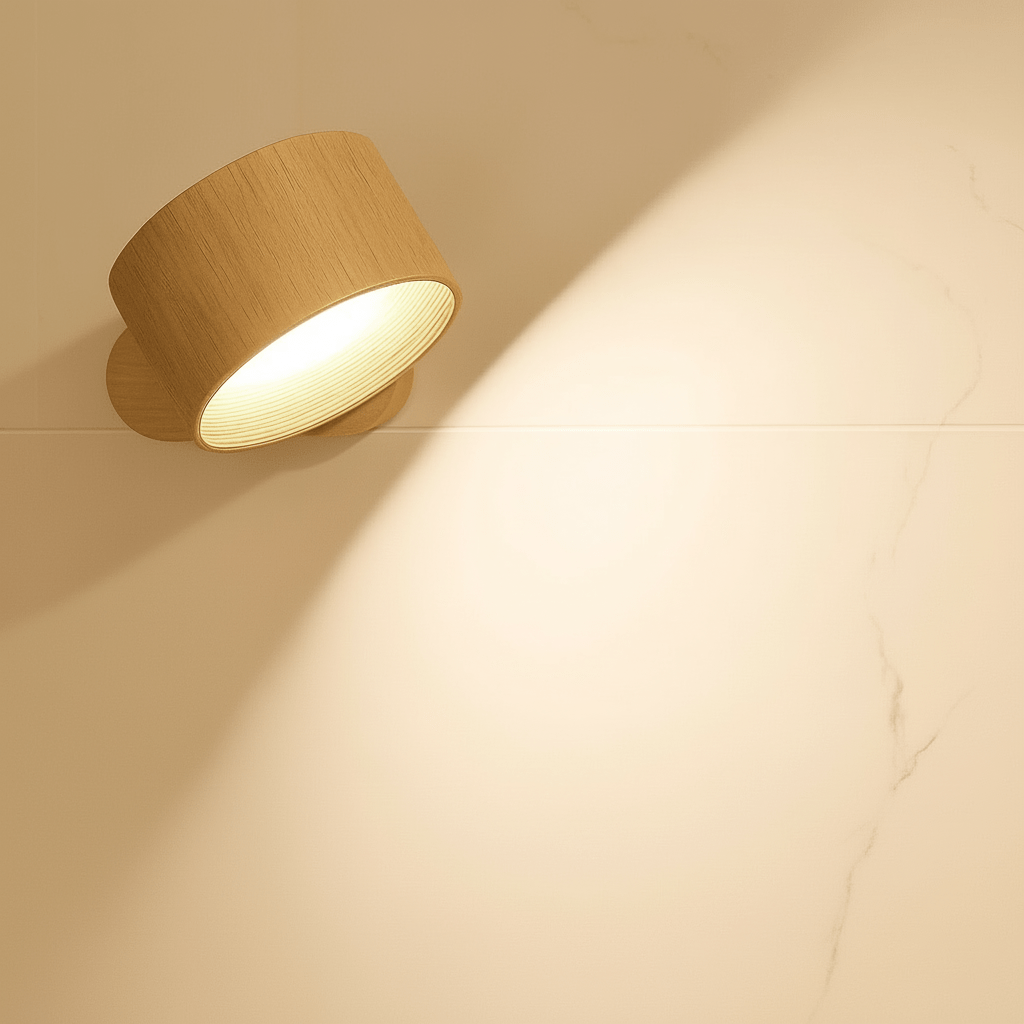 Kabellose LED-Wandleuchte mit drehbarem Kopf und USB-C Akku