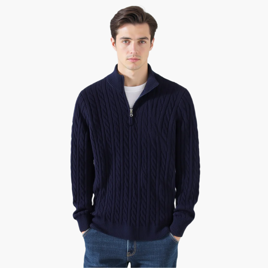 Larry | Strickpullover mit Reißverschluss