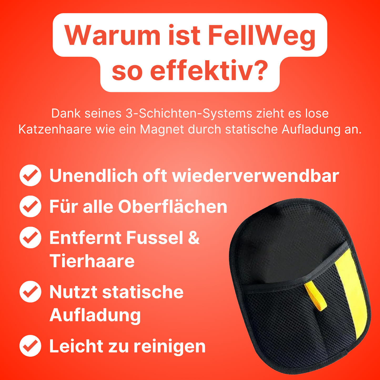 Handschuh zur Entfernung von Tierhaaren — Wiederverwendbares Pflegetool mit atmungsaktivem Sitz