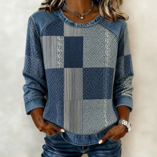 Dievina – Sweatshirt im Vintage-Denim Schau