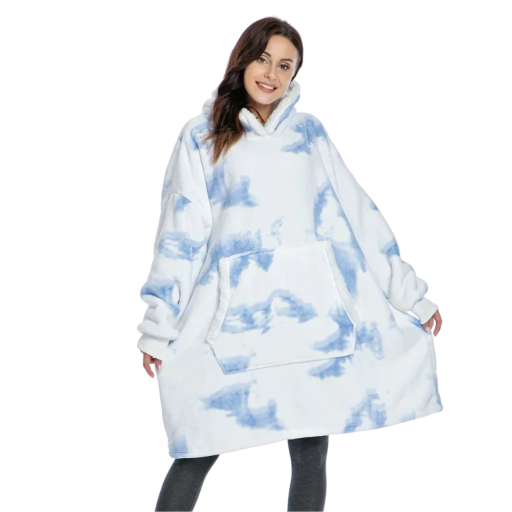 Hoodie mit Sherpa und Flanell – Einheitsgröße für Damen und Herren