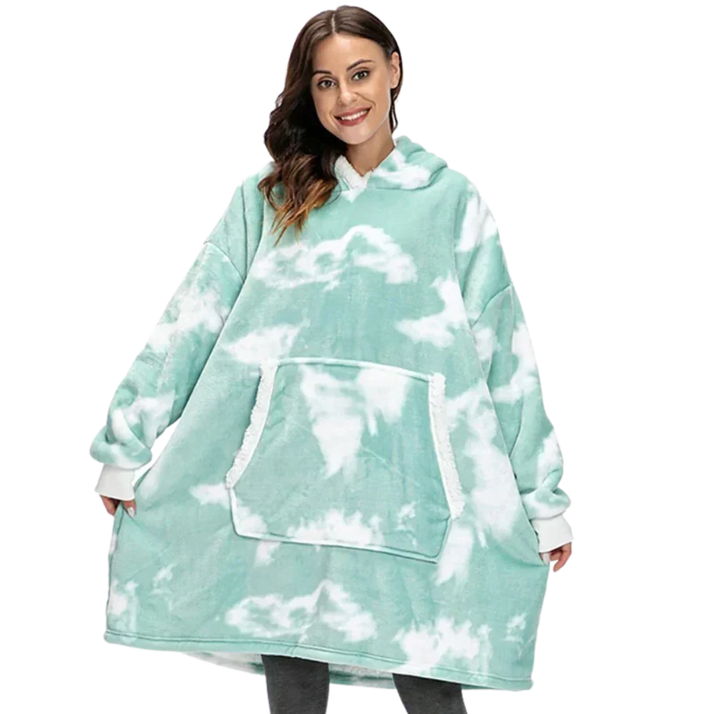 Hoodie mit Sherpa und Flanell – Einheitsgröße für Damen und Herren