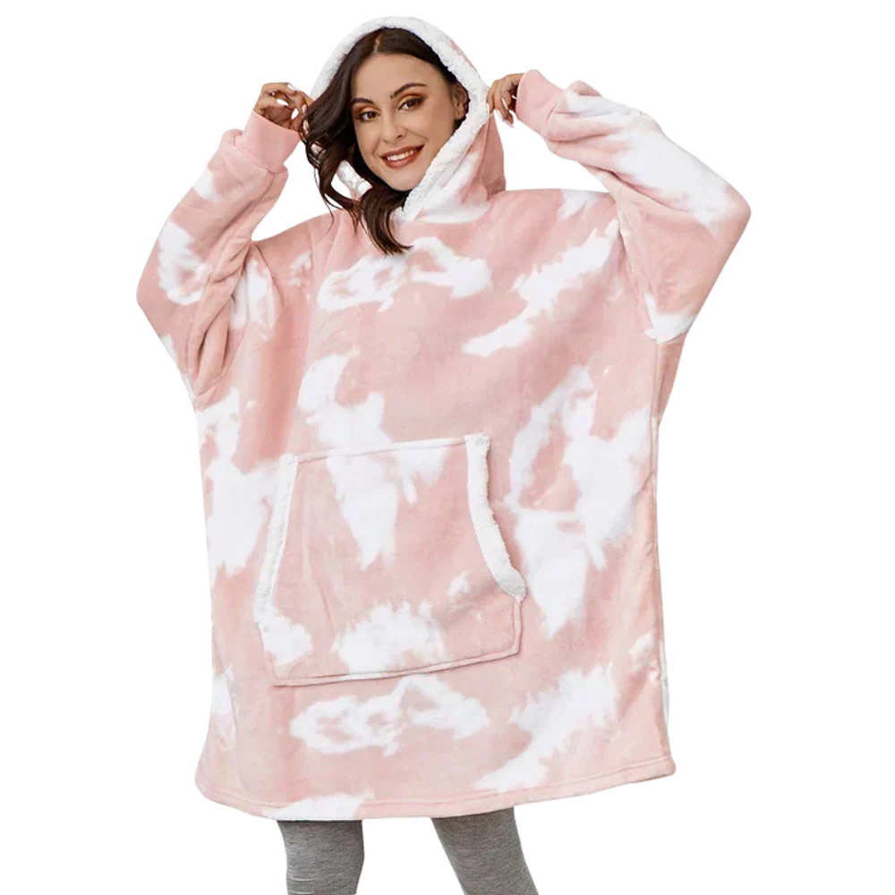 Hoodie mit Sherpa und Flanell – Einheitsgröße für Damen und Herren