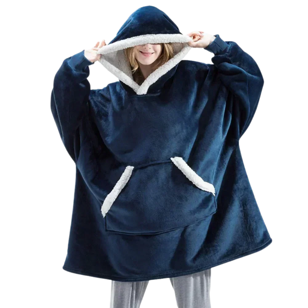 Hoodie mit Sherpa und Flanell – Einheitsgröße für Damen und Herren