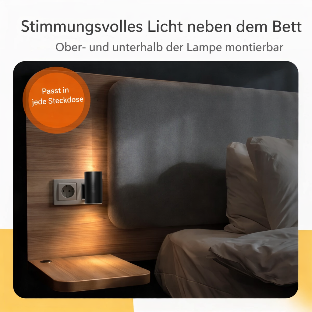 1+1 Gratis | Dimmbare Nachtlampe | Automatische Sensorbeleuchtung | Energiesparendes LED Nachtlicht | LumenGuard