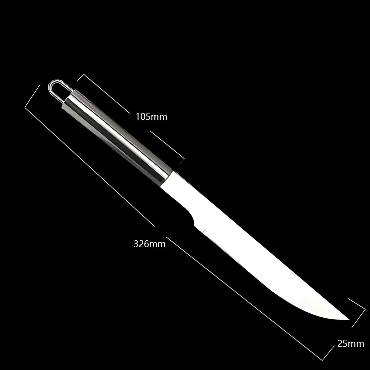 Edelstahl-Grillbesteck-Set | Mit Tragetasche für unterwegs | Sicherer Griff mit Hitzeschutz | RostRanger