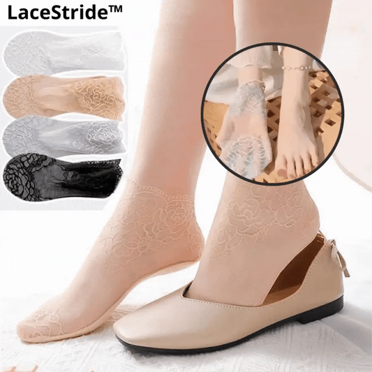 50% Rabatt | LaceStride | Unsichtbare Spitze Socken (Satz Von 4 Farben)