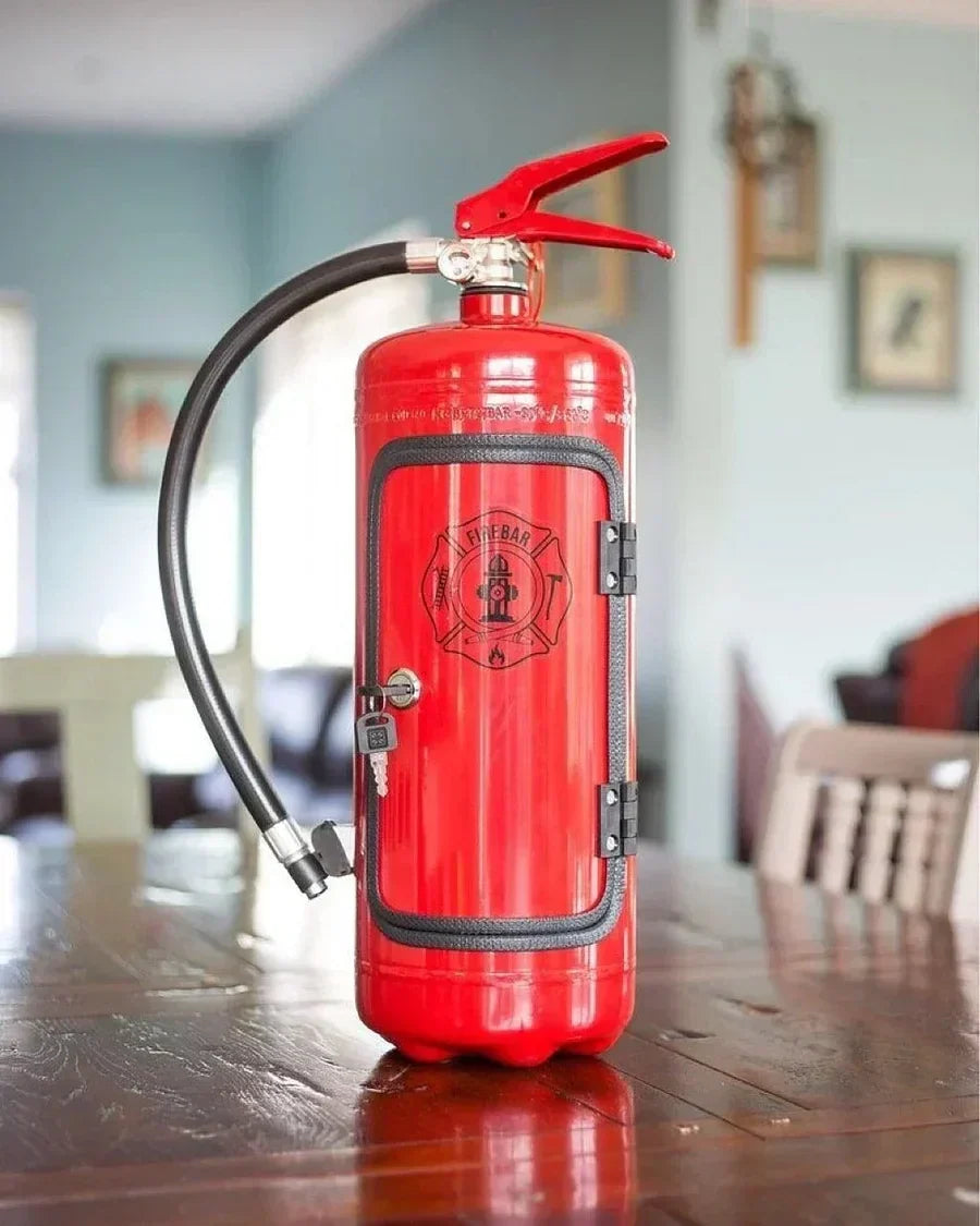 Feuerlöscher Minibar | Abschließbare Deko-Bar | Hingucker für Die Hausbar | FireBar