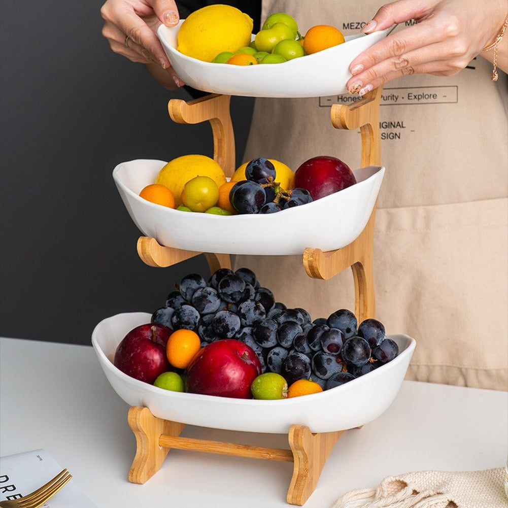 Stapelbarer Obstkorb – platzsparendes Servier-Regal für die Küche