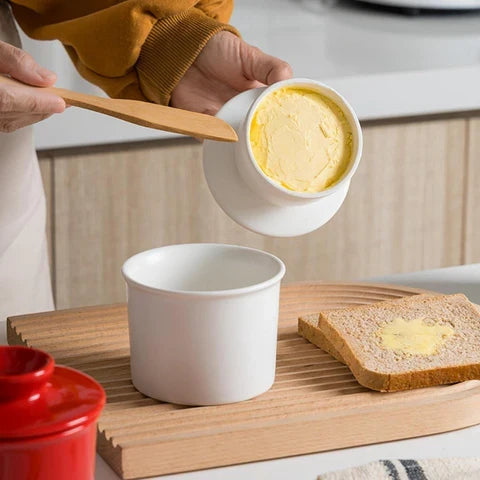 Frischhaltedose aus Keramik für Butter | Schwarz, Hellblau oder Weiß | Spülmaschinenfest | ButterFresh