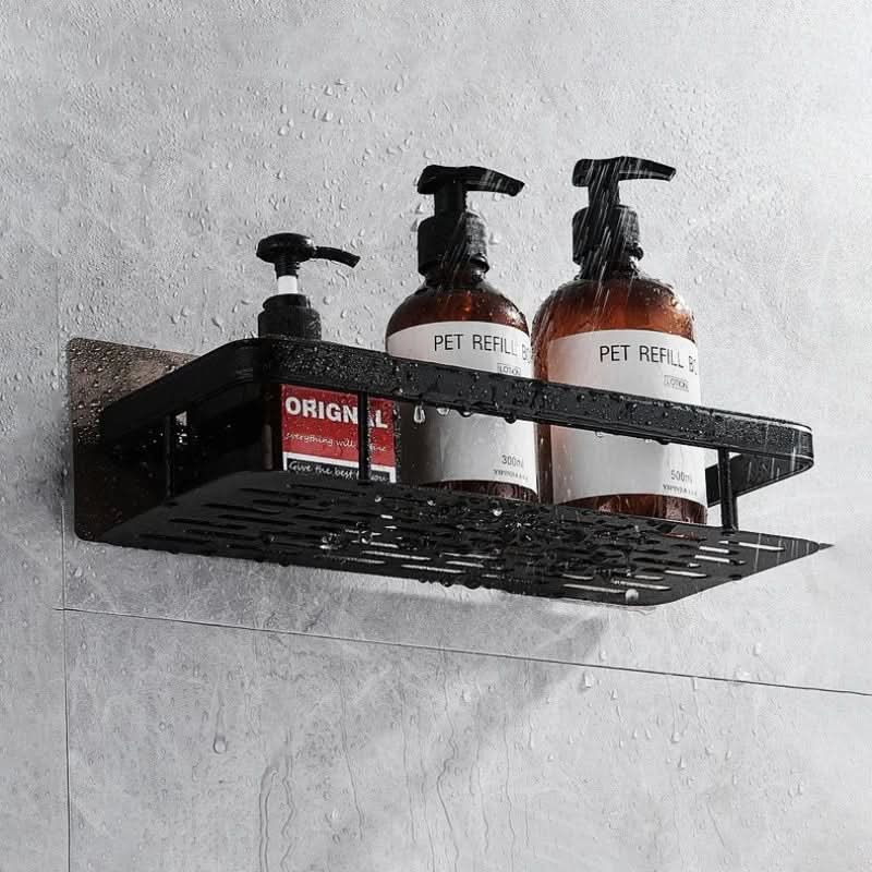 Badezimmerregal ohne Bohren Edelstahl & ABS | Klebemontage ohne Werkzeug | Platzsparend, bis 5 kg Tragkraft für jedes Bad